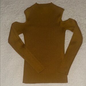 Mustard Cold Shoulder Sweater size smalll